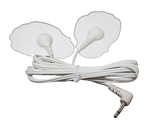 HealthmateForeverDual Wire (Plug: 2.5Mm Dia.)+ 2 Pcs Reusable Self Adhesive Conductive Snap On Large Hand Shaped Medical Electrode Pads