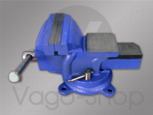 Schraubstock Parallel 125 mm 5″ drehbar 360° für Werkbank Amboss Drehteller BLAU - 2