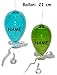 Produktbild großer Luftballon - incl. Namen - aus Glas - 21 cm - zum Aufhängen & Dekorieren - Ballons - türkis / grün / lila / weiß / gelb / rot / orange / pink / blau / pink - Dekoballon - Glasluftballon / Windspiel / Traumfänger - Geburtstag - Hänger - Partyballon - bunte Deko - Luftballons