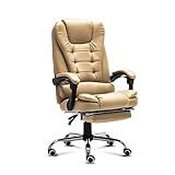 Bürostuhl aus PU-Leder mit Lehnenfunktion. Die Rückenlehne kann UNABHÄNGIG eingestellt und in gekippter Position arretiert werden.