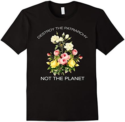 Men's Destroy The Patriarchy - Not The Planet-Feminist Shirt Large Black