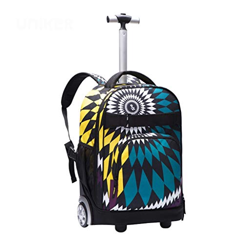 Preisvergleich Produktbild Nosterappou Studenten-Trolley-Tasche, verschleißfestes 600D-Polyestergewebe, Spritzschutz, Rücken / Kniebeuge, Flat Pull, Studentenrucksack, Reiserucksack, breites, Dickes S-Schulter-Design