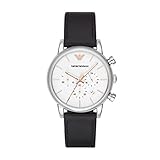 Emporio Armani Herren Chronograph Quarz Uhr mit Leder Armband AR2075