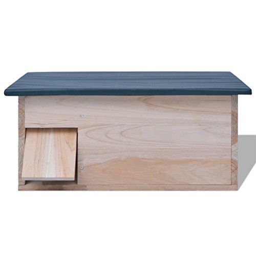 vidaXL Igelhütte Igelhaus Igelhotel mit Labyrintheingang Boden 45x33x22 cm Tannen Holz - 3