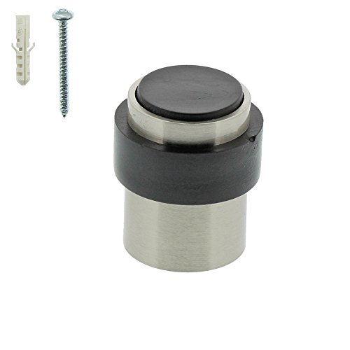 BURG-WÄCHTER Wand- und Boden-Türstopper, Höhe: 44 mm, Durchmesser: 30 mm, Inkl. Befestigungsmaterial, TSB 2230 Ni SB, Edelstahl-Optik - 3