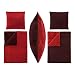 Produktbild 4-Teilige Bettwäsche Set 2x Bettbezug 135x200cm 2x Kissenbezug 80x80cm Nicky Teddy PLÜSCH Coral Fleece KAschmir Weich Uni Wende 4tlg UNI Bordeaux Rot
