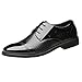 Produktbild FNKDOR Schuhe Herren spitz Geschäft Innenhöhe Erhöhung Lederschuhe Lackleder Patchwork Schnürsenkel Berufsschuhe Freizeit Hohl Atmungsaktiv Kleid Schuhe Schwarz 41 EU