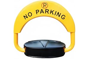 TAZEET Smart Remote Control Parking Lock with Anti-Collision Alarm – Heavy-Duty Parking Barrier, Dual Locking Mechanism, Cylindrical Design – Prevents Unauthorized Parking Space Occupation