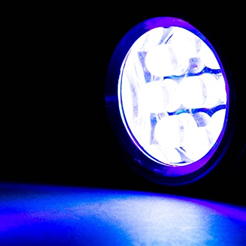 SEBSON® UV Taschenlampe mit 9 LEDs, Schwarzlicht, 390-395nm, Prüfgerät, Ø30x94mm - 4