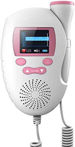 Prenatal Fetal Detector 3Mhz Probe Built-In Speaker Health Monitors Pocket Fetal Doppler Baby Heart Rate Monitor