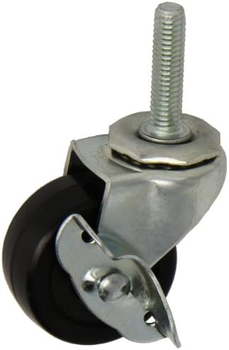 Faztek 13CA8100 2 Diameter Cushionex Supreme Wheel Swivel Stem Caster with Brake, 3/8-16 Diameter x 1.5 Length Threaded Stem, 75 lb. Capacity by Faztek