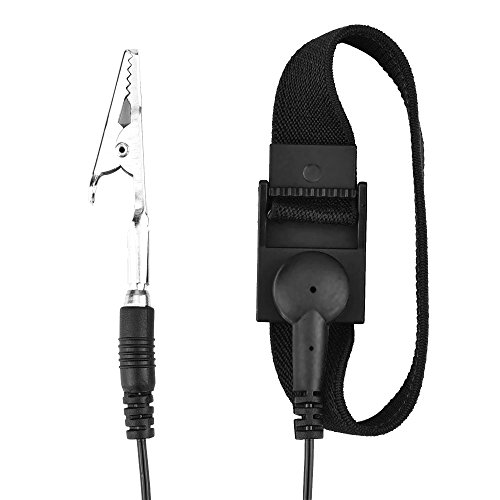 eBoot antistatischer Armband Entladung einstellbarer Erdungsarmband Band, Schwarz - 3