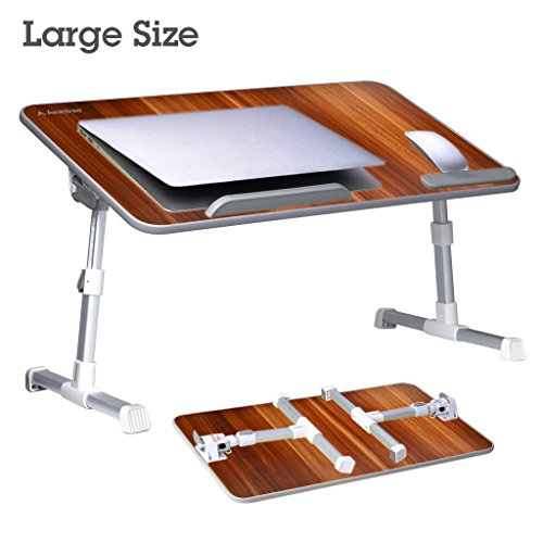 [2 Jahre Garantie] Avantree Laptoptisch Fürs Bett, Klappbare Bett Tisch Frühstück, Portabler Laptop Tablett, Notebook Ständer Verstellbarer Sofa Tisch - Große Größe