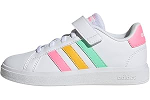 Adidas Unisex - Bambini e Ragazzi Grand Court Court Elastic Lace And Top Strap Shoes