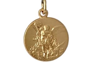 I G J Médaille de l'Archange Saint Michel - Saint Patron Forces de l’Ordre - 100% Made in Italy