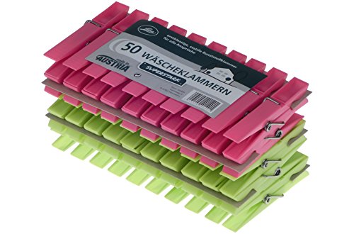 Wäscheklammern aus Kunststoff, superstark, 50 Stück