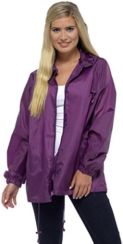 Storm Ridge Ladies Pack Away Rain Mac Full Zip Jacket Purple M