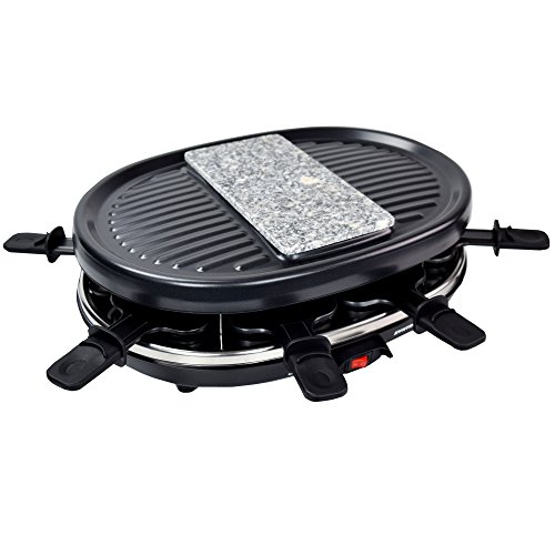 Syntrox Germany Raclette Jura mit Grill und Heißer Stein für 8 Personen - 5