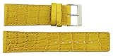 Gelb Kalbsleder Uhrenarmband, Dornschließe, 29mm Ersatzband _ B29003