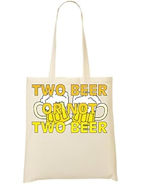 Two Beer Or Not Two Beer Funny Shakespeare Inspired Slogan Tragetasche Einkaufstasche