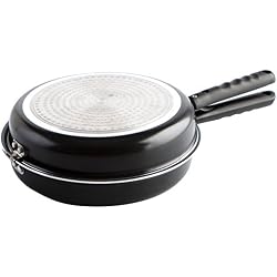 Quid Gastro Fun Double Poêle pour Omelette Imprimé, Aluminium, Noir, 28 cm