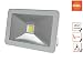 Produktbild 20W LED Strahler weiß mit Befestigungsbügel, flaches Design, Lichtfarbe warmweiß, Perel