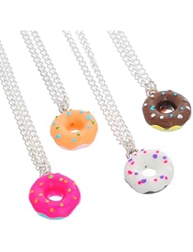 MJARTORIA Damen Mädchen Freundschaftsketten Donut Halskette Beste Freundinnen für immer Essen Schmuck