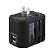 Produktbild Reise-Netzstecker-Adapter Universal Outlet-Ladegerät-Adapter Mit 2 USB-Anschlüssen Und Wechselstromsteckern Kleiner Multifunktionsadapter Mit Intelligentem Aufladen Für Tablet-Laptop-Telefon