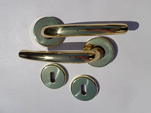 Cerradura de las guarniciones para puerta Jack de puerta "Nelson" de latón, latón pulido, WC garnitur