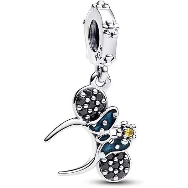 Ciondolo Grogu In Argento 925 Con Zirconi - Charm Per Bracciali Pandora E Biagi