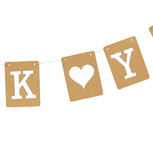 LUOEM Thank You Kraft Papier Girlande Hochzeit Party Dekoration - 6