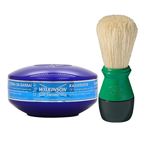 Wilkinson Sword Shave Soap Bowl & Boar Bristle Shaving Brush