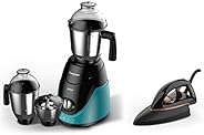 Crompton Ameo 750-Watt Mixer Grinder with 3 stainless steel jars,maxi grind technology (Black & Gr