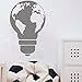 Produktbild jiushizq Kunst Vinyl Wandbild Poster Für Wohnzimmer Glühbirne Weltkarte Wandaufkleber Für Schlafzimmer L 4 42x65 cm