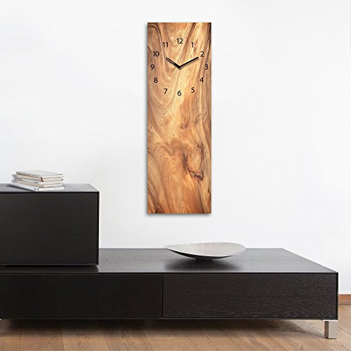 Eurographics U-DT60061 Wooden Texture 20×60 Glasuhr, Glas, Braun, 60 x 20 x 3.5 cm - 2