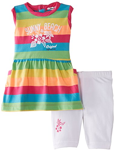3Pommes Baby-Girls Set Tunic Leggins Floral Clothing Set, Multicoloured, 3-6 Months (Manufacturer Size:6 Months)