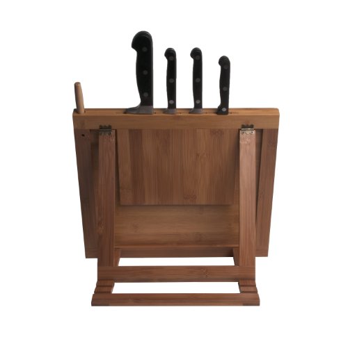 CTA Digital Bambus Tablet-Ständer Halterung für iPad Air und iPad 2/3/4 Verstellbar mit Integriertem Messerblock und Eingabestift Stylus – Natur - 13