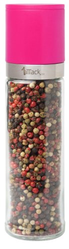 Pfeffermühle Salzmühle Gewürzmühle unbefüllt mit Keramik Mahlwerk in Geschenk Verpackung - 230ml - Höhe 20.5cm - pink barby barbie