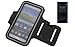 Produktbild K-S-Trade Für Nokia 3 Dual-SIM Neopren Jogging Armband Sportarmband Oberarmband schwarz für Nokia 3 Dual-SIM mit Reflektor Streifen. Fitness Lauf Armband
