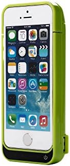 iPhone 5 5C SE 5S Battery Charger Case, Lenuo 4200mAh External Rechargeable Charging Power Pack Extended Backup Case Cover for iPhone 5/5C/5S/SE (Green)