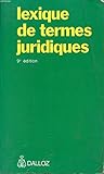 Lexique des Termes Juridiques