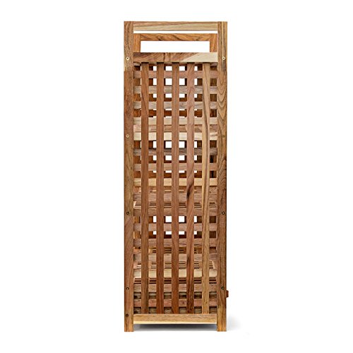 Relaxdays Schuhregal Walnuss H x B x T: 81 x 70 x 27 cm Schuhablage mit Schublade 4 Böden für je 3 Paar Schuhe Holz Schuhschrank mit Griffen zum Tragen und Schubfach zum Ausziehen, geölt, natur - 6