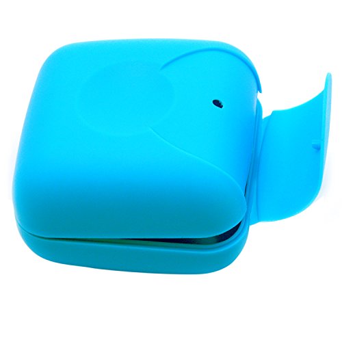 Reise Kunststoff Seife Kasten Schale Halter Container Aufbewahrungsbox mit Sperre Klein Blau - 3