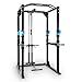 Produktbild Capital Sports Tremendour Power Rack • Power Cage • Kraftstation • mit Latzugturm • 2 x Safety Spotter: 20-stufig • 4 x J-Hooks • Multigripp-Klimmzugstange Stahl-Kantrohrrahmen • schwarz