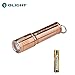 Produktbild Olight I3E EOS Schlüsselanhänger Taschenlampe 120 Lumen LUXEON TX LED Klein Mini Taschenlampe Compact Schlüsselbund Taschenlampen mit AAA Batterie und BanTac Batteriefach (Kupfer)
