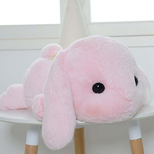 Sleepy Cuddly Bunny With Big Head Fluffy Rabbit Plush Toy Cushion