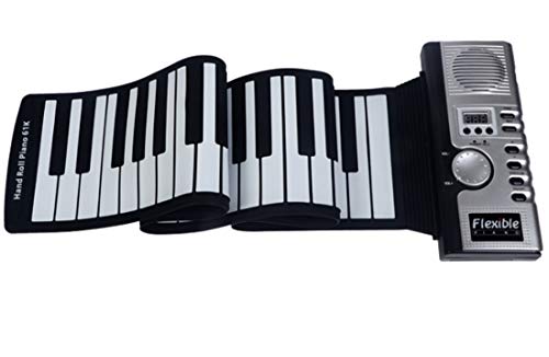 Portable Piano - 61-key USB Built-in Battery Rechargeable Version Piano Electronic Soft Keyboard Silicone Keyboard Suitable for Beginners