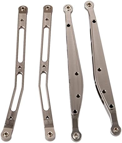 Yiguo Aluminum Alloy AX31007 AX31008 Rear Upper / Lower Chassis Linkage Link for 1:10 Axial Yeti Rock Racer 90026 Titanium 4pcs