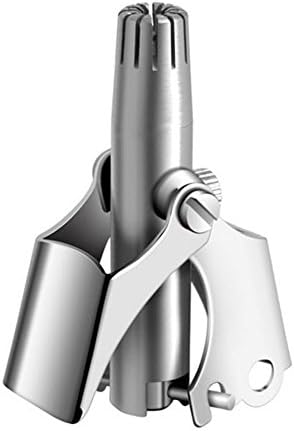 Tezam Portable Nose &amp; Ear Hair Trimmer, Professional Manual Nose Ear Hair Clippers for Men &amp;Women Facial Trimmer, Wet/Dry Operation, No Batteries Required