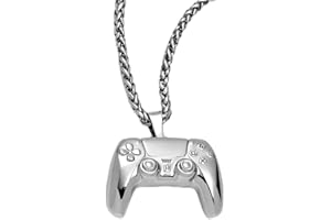 XFSRG Gamer Halskette für Damen und Herren Silberkette mit Spielcontroller Anhänger Modeschmuck für Gaming Fans Das elegante modell Perfekt für Alltag und besondere Anlässe